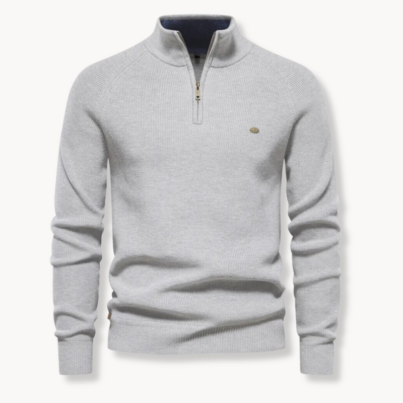 Men's Slim Fit Half-Zip Knitted Jumper | Stylish Knitwear