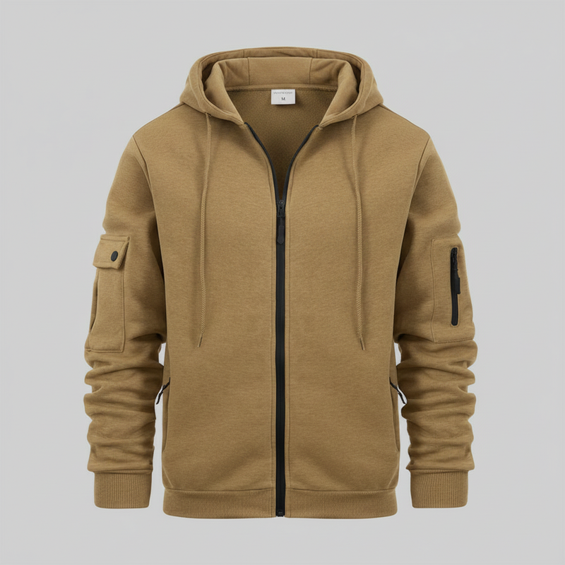 Men's Utility Zip-Up Hoodie | Stylish and Functional