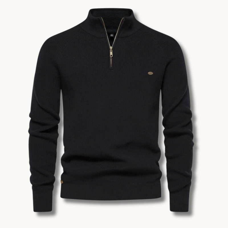 Men's Slim Fit Half-Zip Knitted Jumper | Stylish Knitwear