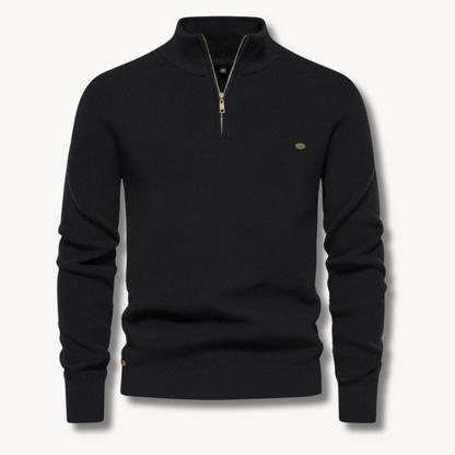Men's Slim Fit Half-Zip Knitted Jumper | Stylish Knitwear