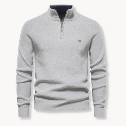 Men's Slim Fit Half-Zip Knitted Jumper | Stylish Knitwear