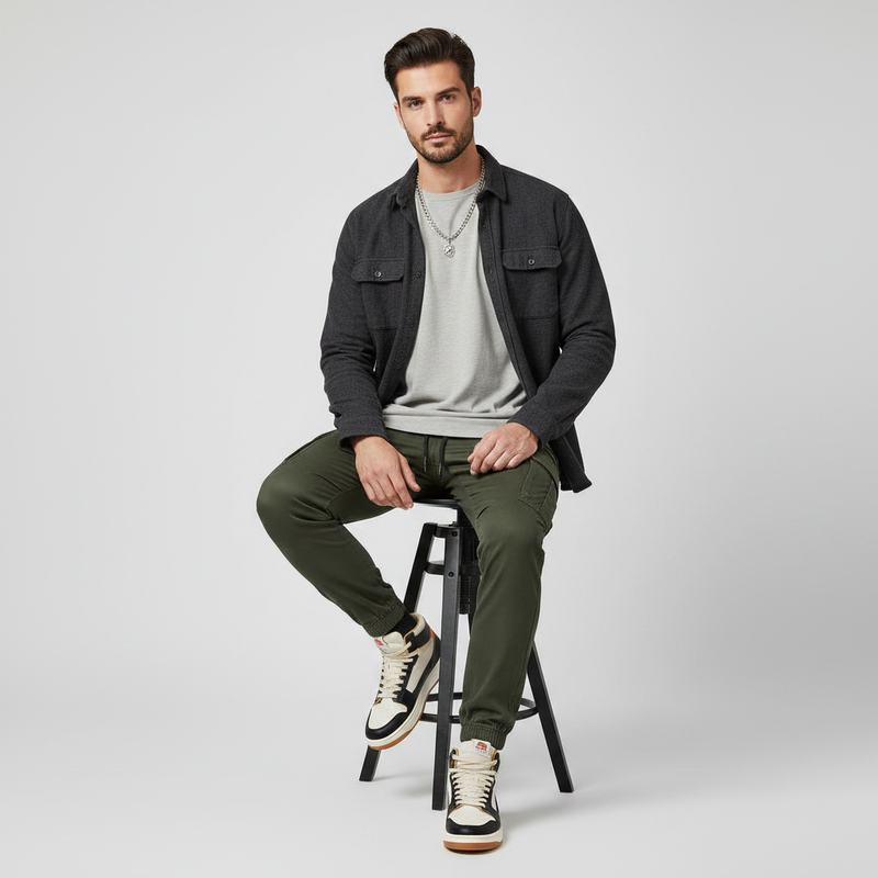 Men's Black Cargo Pants | Tactical Outdoor Trousers