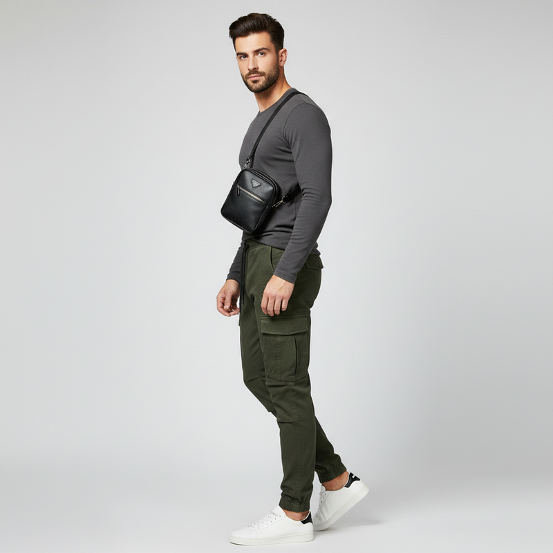 Men's Black Cargo Pants | Tactical Outdoor Trousers