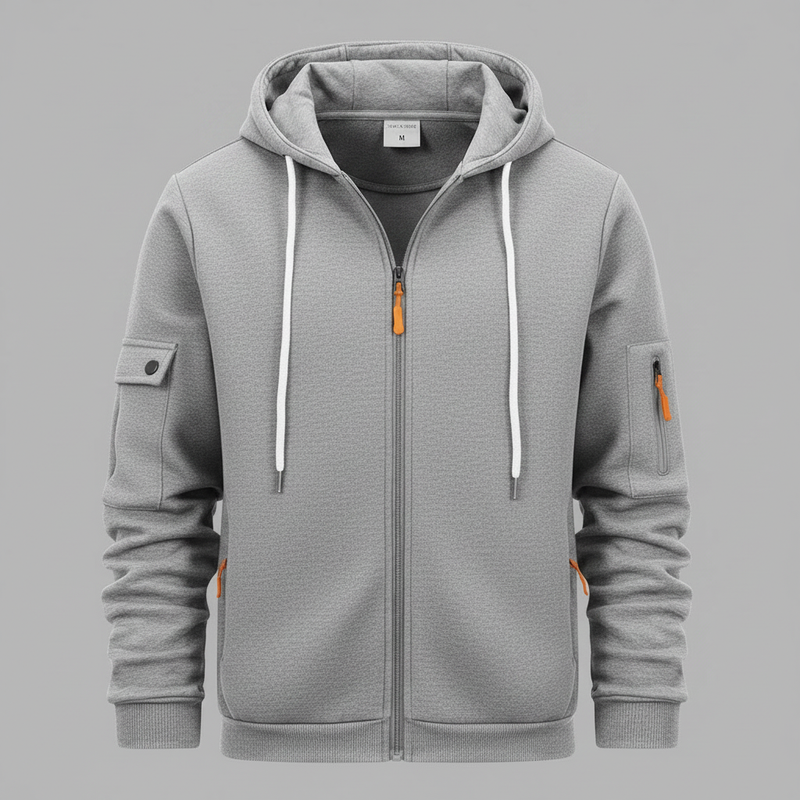 Men's Utility Zip-Up Hoodie | Stylish and Functional