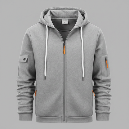 Men's Utility Zip-Up Hoodie | Stylish and Functional