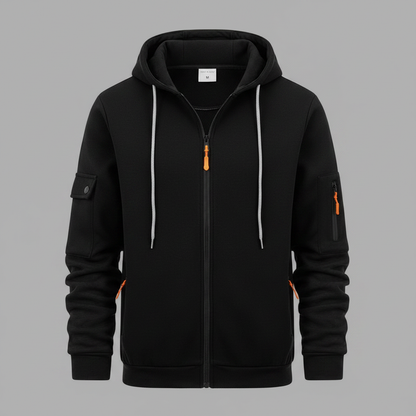 Men's Utility Zip-Up Hoodie | Stylish and Functional